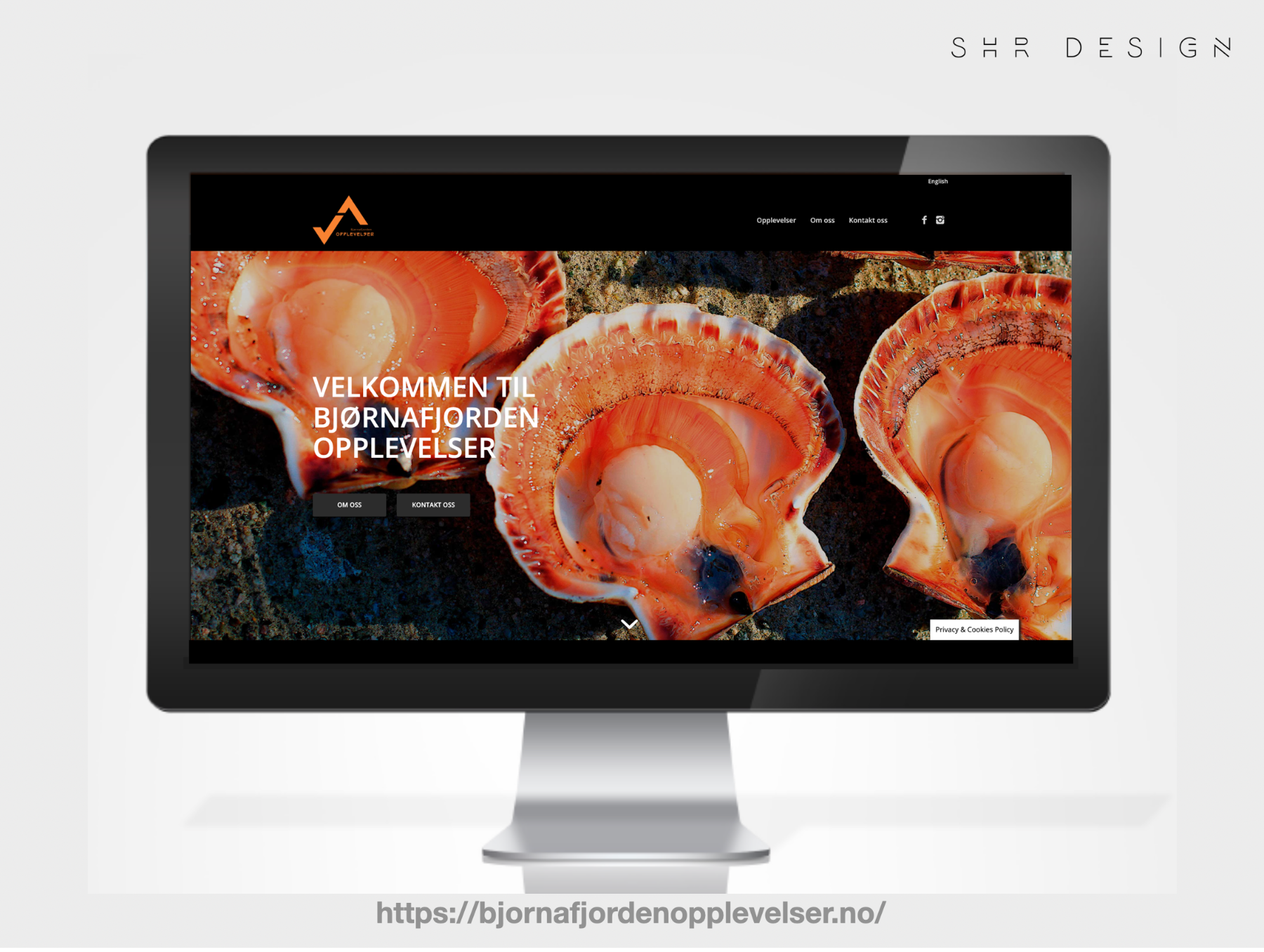 SHR Design - Bjørnafjorden opplevelser - Visuell identitet, firmalogo, grafiske elementer & UI/UX design